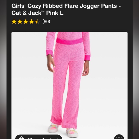 Cat & Jack Bottoms Girls Cat Jack Cozy Ribbed Flare Jogger Pants